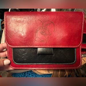 Dave Matthews Band Coffee Rings Firedancer FAUX LEATHER Purse Vegan friendly